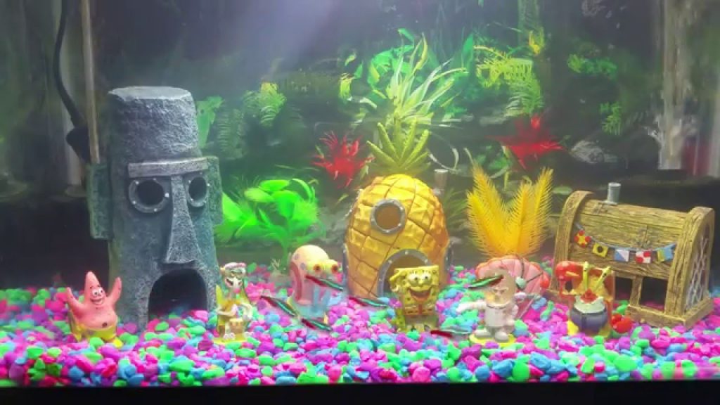 spongebob fish tank decor