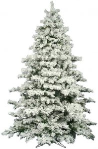 Vickerman Flocked Alaskan Unlit Pine Christmas Tree