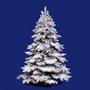  Vickerman 6.5' Flocked Alaskan Pine Artificial Christmas Tree