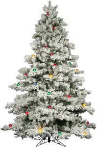  Vickerman Flocked Alaskan 7' 6" White Artificial Christmas Tree