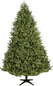  Red Sleigh Noble Fir Artificial Christmas Tree